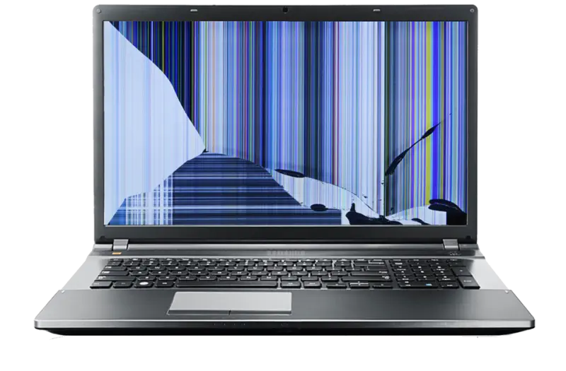 Laptop with broken screen